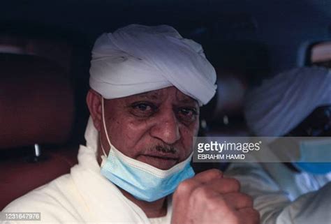 Sudanese Janjaweed militia chief Musa Hilal arrives to the Maamoura ...