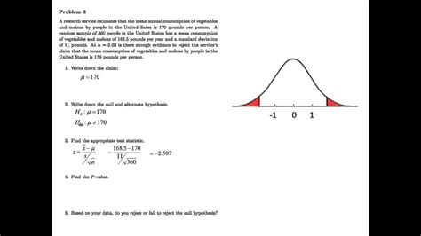 Test Review Problem 3: Large Sample z-Test - YouTube