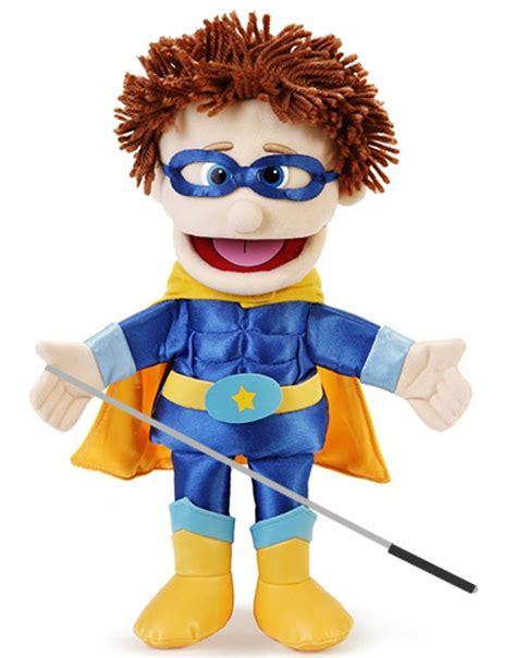 Silly Puppets Superhero Boy Glove Puppet Bundle 14 inch with Arm Rod | eBay