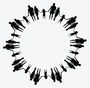 Silhouette Of A Family Holding Hands, HD Png Download - kindpng