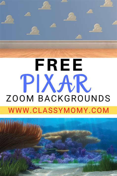 Free Disney Pixar Zoom Backgrounds - Classy Mommy