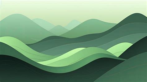 Abstract green landscape wallpaper background illustration design with hills and mountains ...