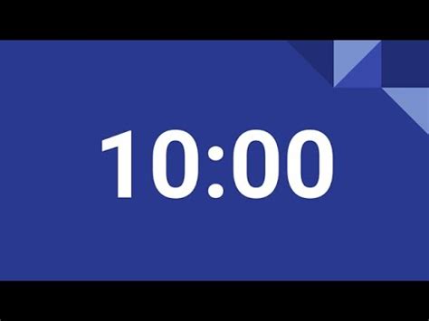 10 Minute Timer Alarm Clock - YouTube