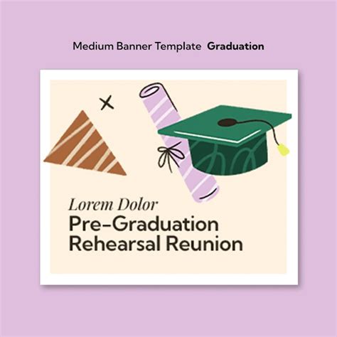 Free PSD | Graduation celebration banner template