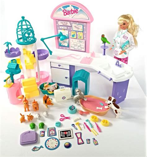 a barbie doll playset with toys and accessories