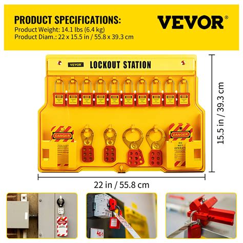 VEVOR VEVOR 58 PCS Lockout Tagout Kits, Electrical Safety Loto Kit Includes Padlocks, Lockout ...