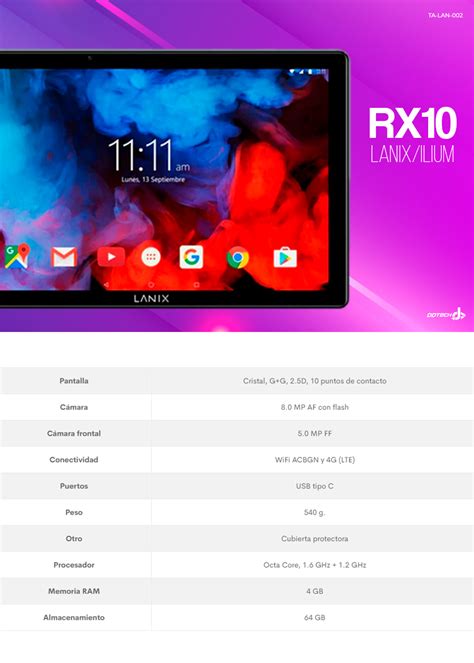 Tablet Lanix 10146 Ilium Pad RX10 / 9.7" Quadcore / 4GB Ram / 64GB ...