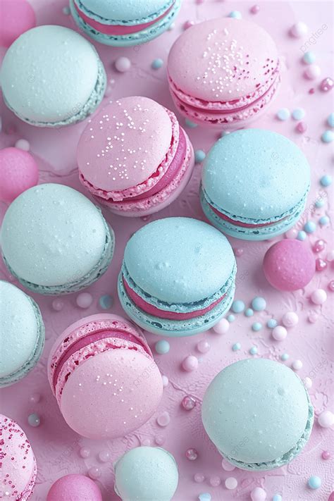 Colorful Pastel Aesthetic French Macarons Background Wallpaper ...