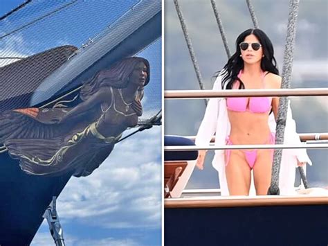 Jeff Bezos Superyacht Figurehead Compared to GF Lauren Sanchez