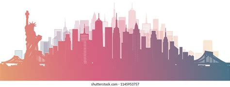 New York City World Famous Landmarks Stock Vector (Royalty Free ...