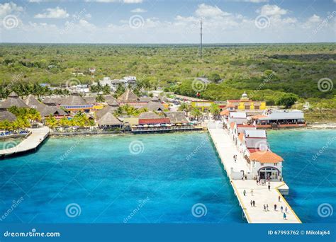 Port in Puerta Maya - Cozumel, Mexico Stock Photo - Image of exotic ...