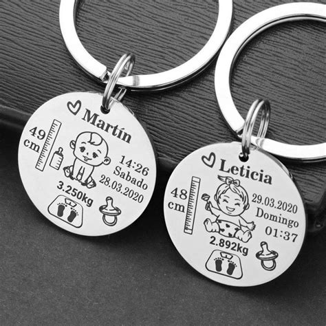 Personalized Engraved Custom Baby Keychain For Baby Kids Gift | Girls keychain, Mom dad gift ...