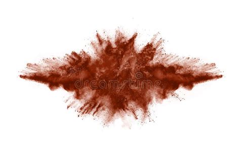 Brown Powder Explosion on White Background. Stock Photo - Image of dust, effect: 164059758