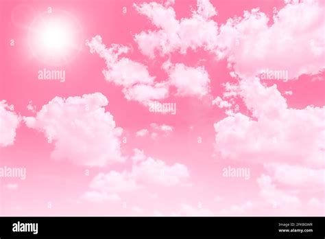 Beautiful Sweet Sky cloud pink love cute color tone for wedding card ...