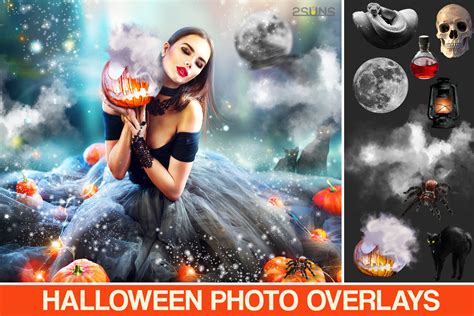 Photoshop overlay, Halloween clipart, Fog photo overlay - Invent Actions