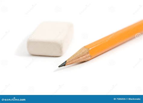 Pencil And Eraser Royalty Free Stock Image - Image: 7586026