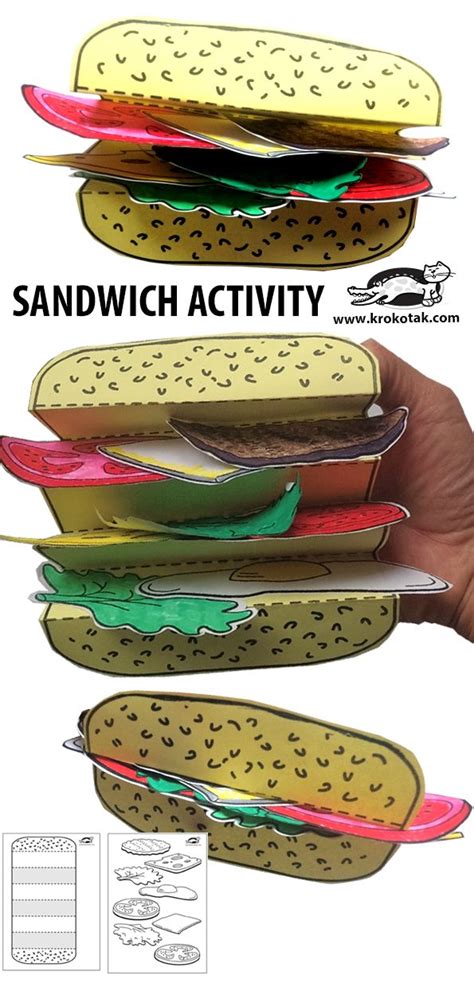 SANDWICH ACTIVITY | English activities for kids, Art activities for ...