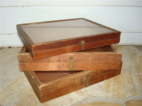 Vintage Jewelry Display Boxes Wood Set of 3