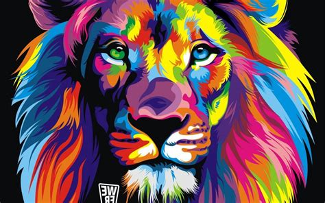 Abstract Lion Wallpaper Hd