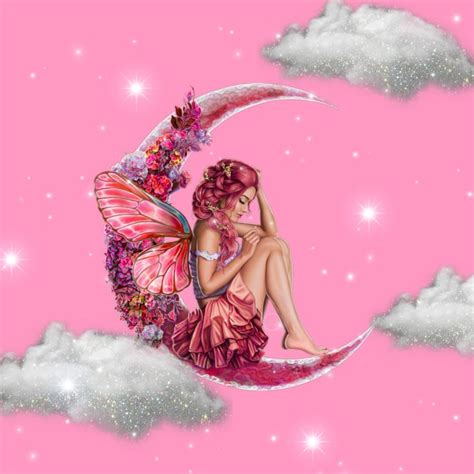 Pink Moon Fairy Wallpaper|Rebeca Joke | Fairy wallpaper, Fairy pictures ...