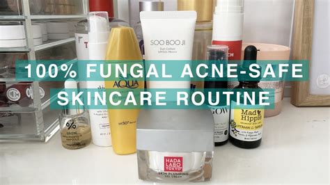 MY 100% FUNGAL ACNE-SAFE SKINCARE ROUTINE - YouTube