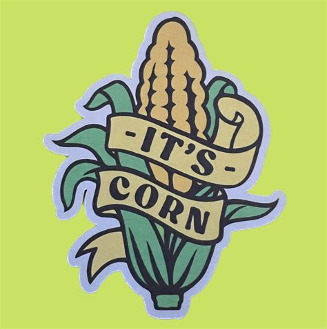 Corn Sticker Trendy Corn Sticker Agriculture Sticker - Etsy