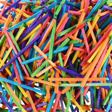 1000PCS Wooden Matchsticks DIY Matchsticks Rainbow Colour Match Sticks Mini Craft Sticks-in ...