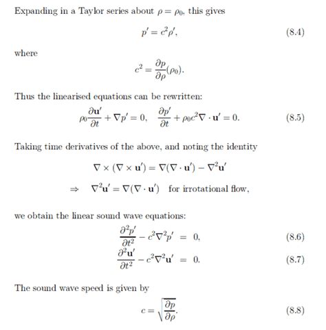 Linear Sound Wave Equations