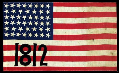 46 Star Antique US Flag with a Handsewn 1812 Overprint | Made to ...