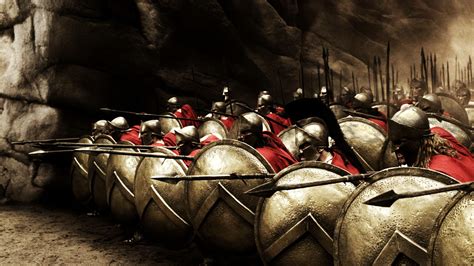 300 Spartans Battle Formation - HD Wallpaper