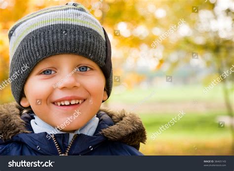 Smiling Small Boy Yellow Autumn Scenery Stock Photo 38465143 | Shutterstock