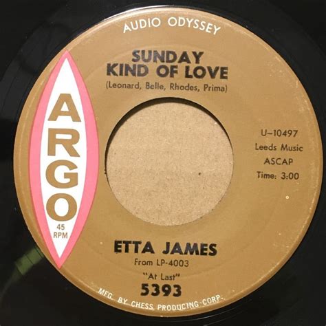 ETTA JAMES ♪ SUNDAY KIND OF LOVE ♪ - apple knocker