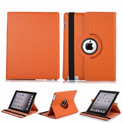 For Apple iPad 2 3 4 Air Smart Folio PU Leather Rotating Case Stand ...