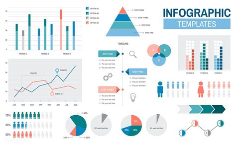 Infographic templates progress analysis charts graph illustration ...