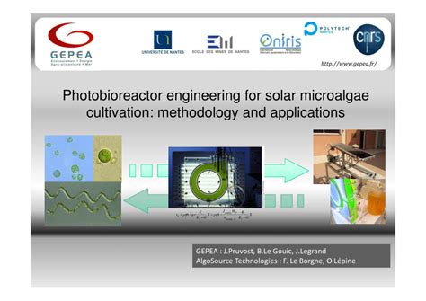 (PDF) Photobioreactor Engineering for Solar Microalgae Cultivation: Methodology and Applications