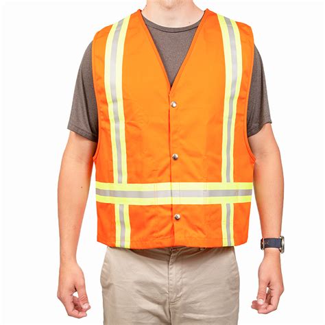 Safety Vest w/Reflective - Orange Twill - Vests - CALPIA Store