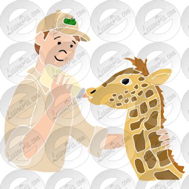 Zoologist Stencil for Classroom / Therapy Use - Great Zoologist Clipart