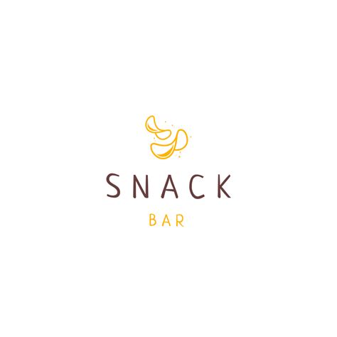 Snack bar logo design | Snack chips, Logo design, Cafe logo design