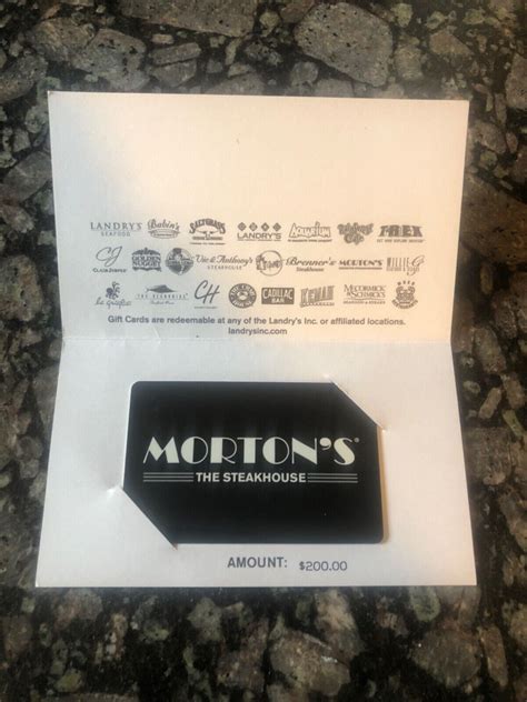 $200 Morton’s Steakhouse Gift Card and any Landry’s locations | eBay