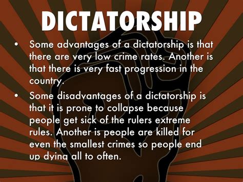 👍 Advantages of dictatorship. What are some disadvantages and advantages of Dictatorship. 2019-01-13