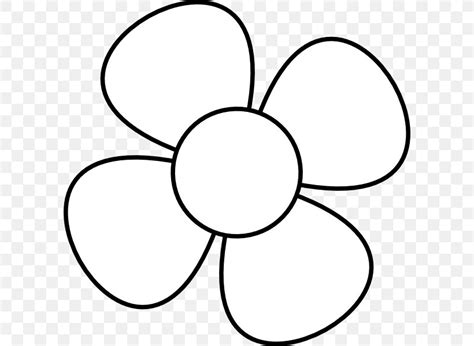 Flower Black And White Clip Art, PNG, 600x600px, Flower, Area, Art, Black, Black And White ...