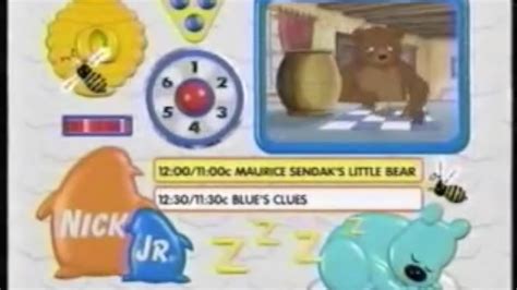 Nick Jr. Coming Up Next Bumper: Little Bear & Blue's Clues (1997) - YouTube