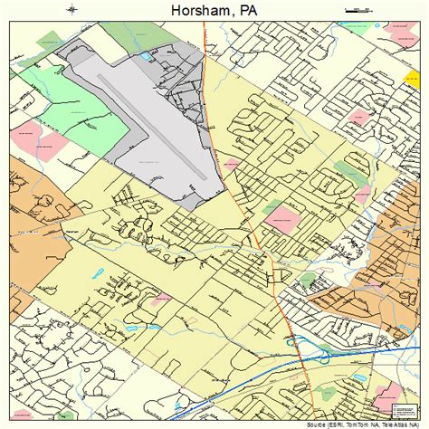 Horsham Pennsylvania Street Map 4235800