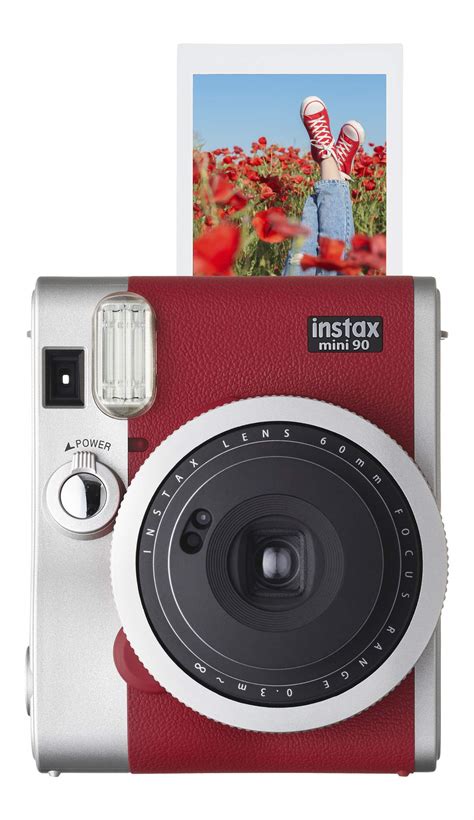 Fujifilm + Instax Mini 90 Neo Classic Camera, Instant Film Camera – Red