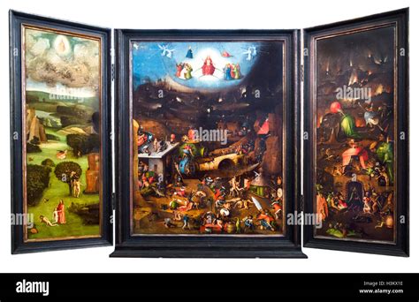 Hieronymus Bosch, The Last Judgment. Triptych of The Last Judgement by Hieronymus Bosch, oil on ...