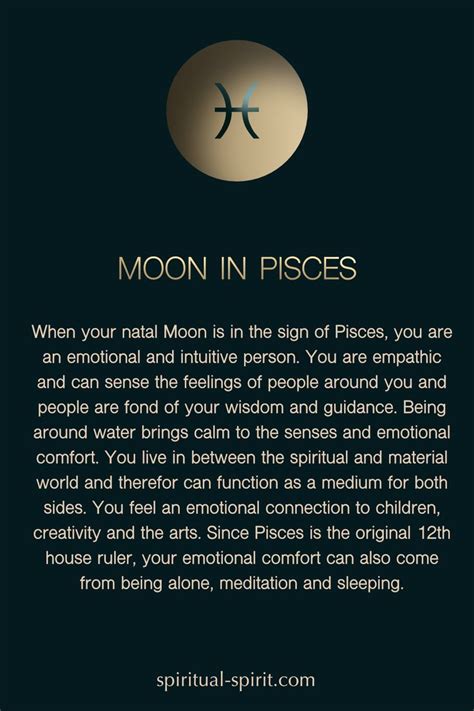 The Moon in Pisces | Birth chart astrology, Pisces moon sign, Moon sign astrology