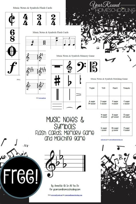 {free} Music Notes & Symbols Printables - Year Round Homeschooling