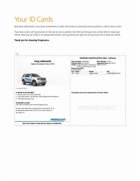 Progressive Car Insurance Template – Financial Report