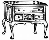 Coloring Page Dresser Pages Sketch sketch template