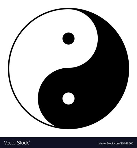 Yin yang symbol harmony and balance Royalty Free Vector